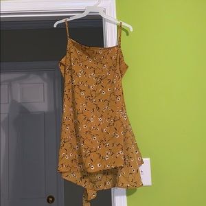 Mustard Open Back Dress